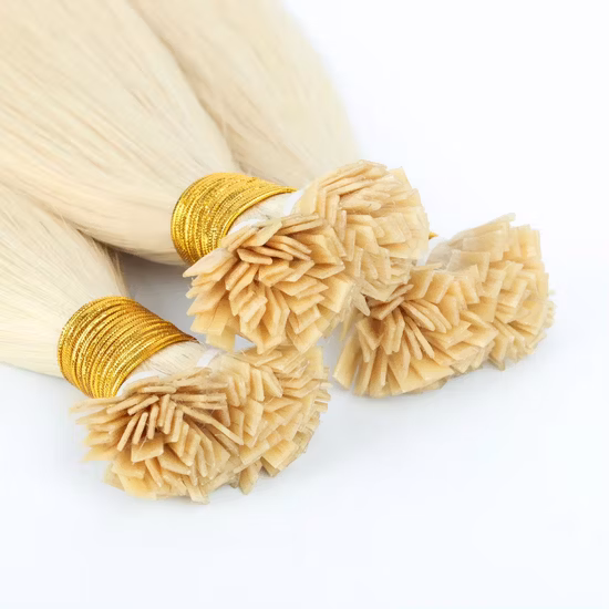 Top Grade Double Drawn Cuticle Alinged Human Extension Flat Tip Hair Extensions