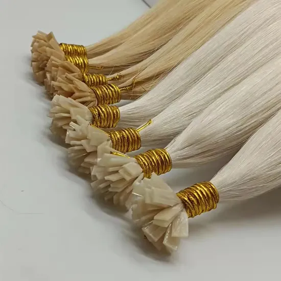 12A One Donor Raw 100 Remy Keratin Tip Double Drawn 100% Human European Flat Tip Hair Extension