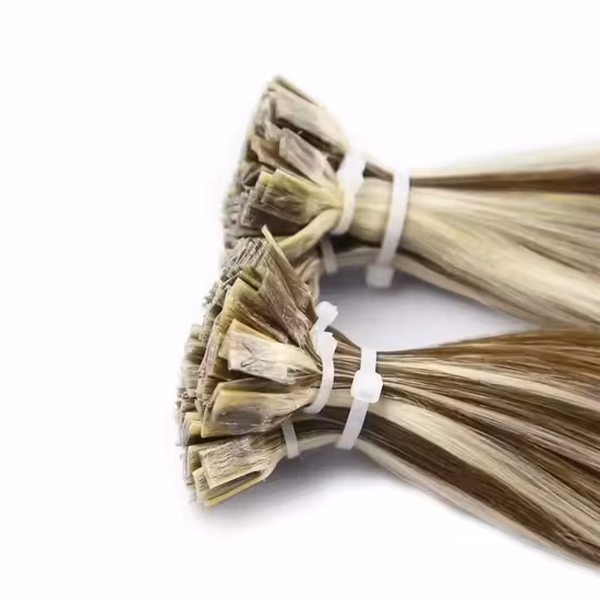 12A One Donor Raw 100 Remy Keratin Tip Double Drawn 100% Human European Flat Tip Hair Extension