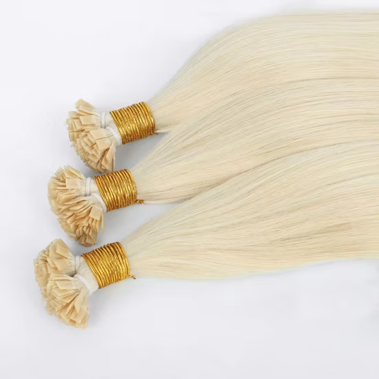 Top Grade Double Drawn Cuticle Alinged Human Extension Flat Tip Hair Extensions