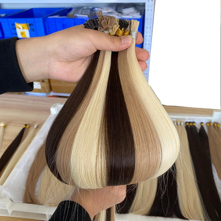 European Double Drawn Russian Human Hair Extensions, Wholesale Tip Hair Extensions.