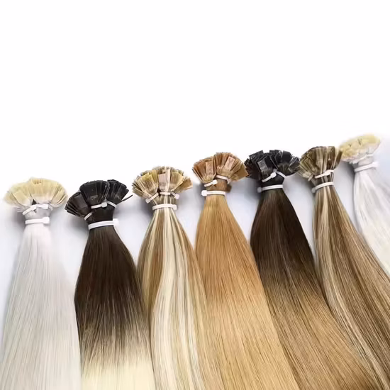 12A One Donor Raw 100 Remy Keratin Tip Double Drawn 100% Human European Flat Tip Hair Extension