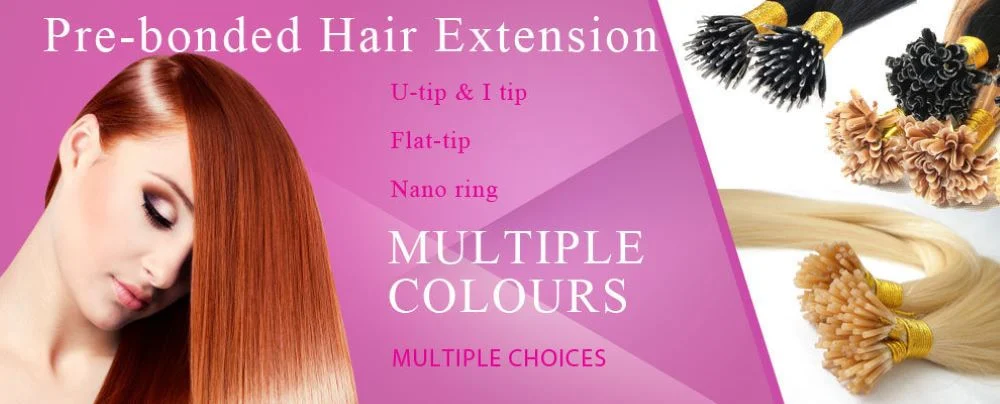 Hot Sell I-Tip 100% Brazilian Remy Russian Hair Double Drawn All Color Pre-Bonded Hair Extensions