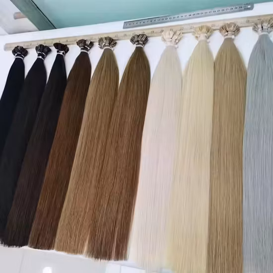 12A One Donor Raw 100 Remy Keratin Tip Double Drawn 100% Human European Flat Tip Hair Extension