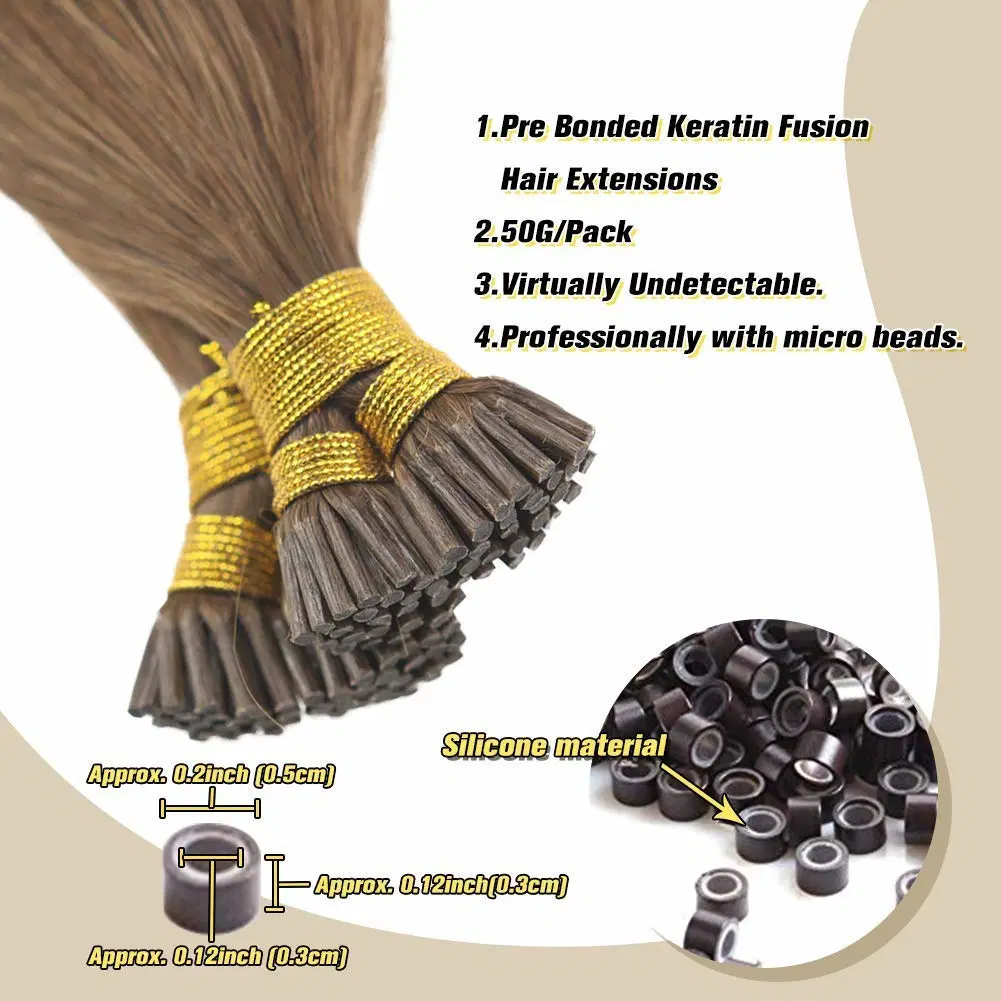 Wholesale Unprocessed Human Remy Hair Thick End I Tip Hair Extension