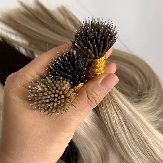 2022 Silicon Superior Beads Plastic Elastic Invisible Human Remy Nano Ring Tip Hair Extension to Australia