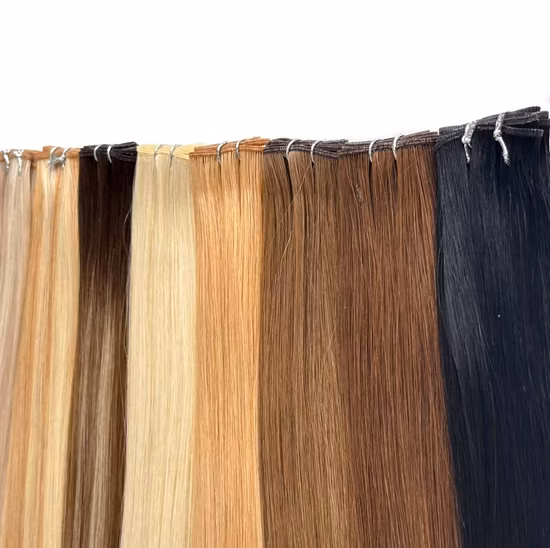 Luxury Hand Tied Wef Cuticle Virgin Hair Russian Double Drawn Hand Tied Weft Hair Extensions