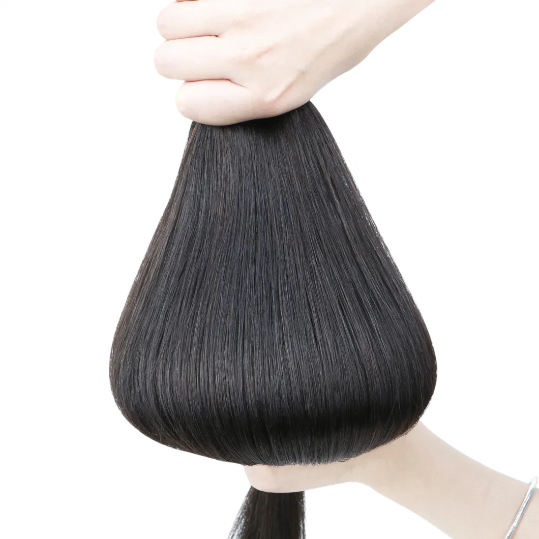 Wholesale 100% Natural Remy Human Hair Straight Halo Weft Hair Extensions