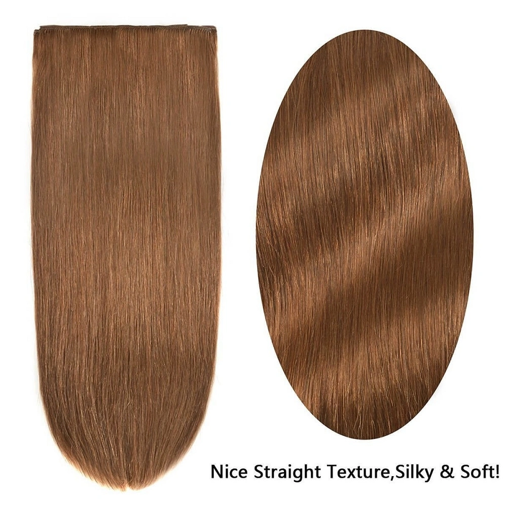 100% Virgin Russia Hair Double Drawn Luxury 100g 120g 160g 220g 240g Thickness with Lace Seamless Clip in Human Hair Extensions 10% off Sample Customization