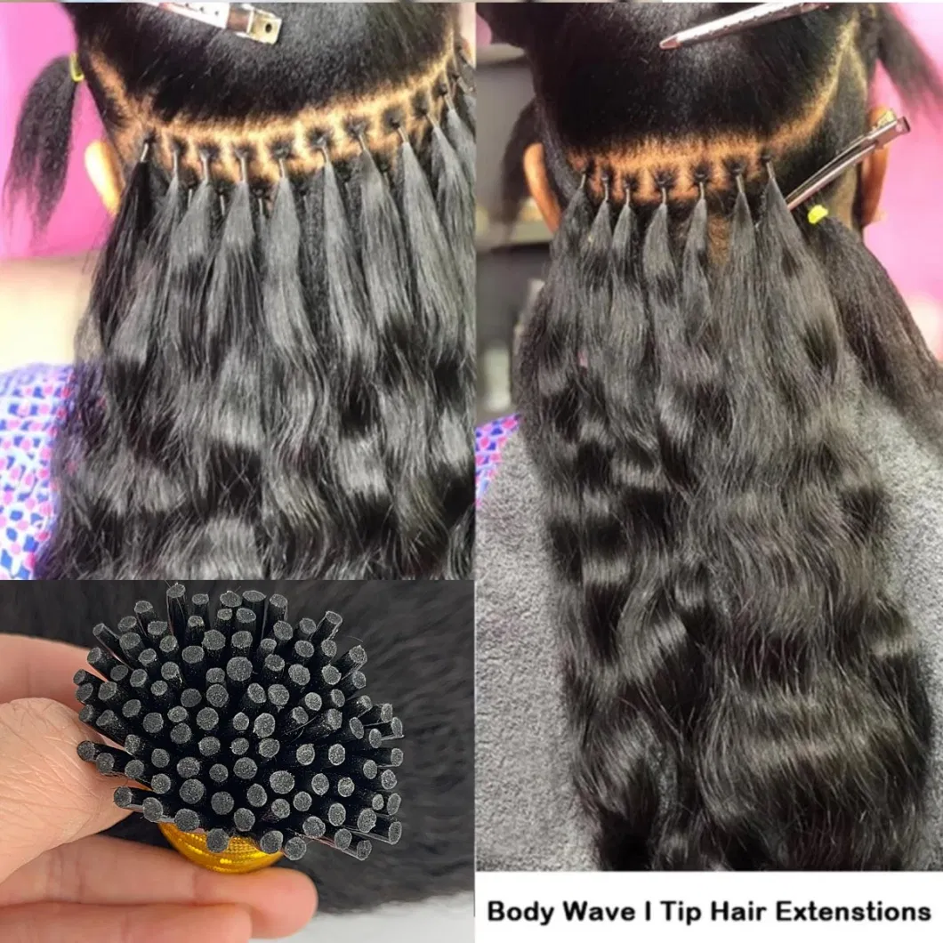 Wholesale Brazilian Double Drawn Body Wave Pre Bonded Tip in Hair Extensions