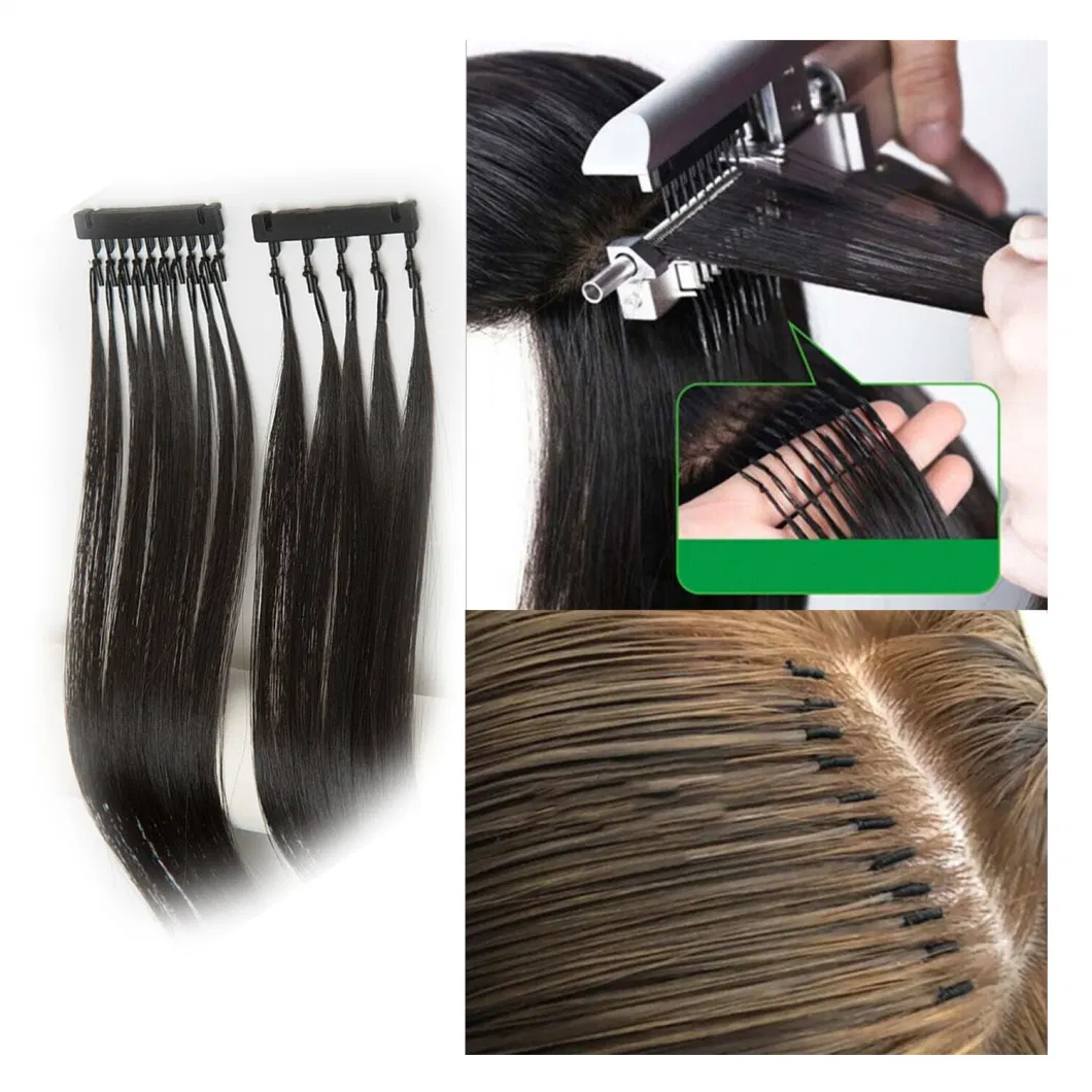 6D Hair Extensions Machine C-Shaped Buckle Human Hair No-Trace Hair Extensions Kit Tool