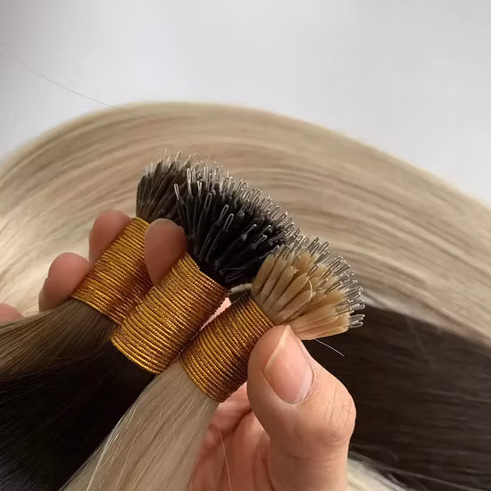 2022 Silicon Superior Beads Plastic Elastic Invisible Human Remy Nano Ring Tip Hair Extension to Australia