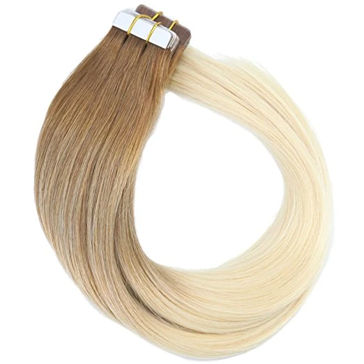 Aviva Seamless Tape in Hair Extension Virgin Hair PU Skin Weft Tape Hair Extension (AV-TP14-6/613)