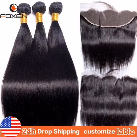 Wholesale Brazilian 8A Straight Human 360 Hair Frontal
