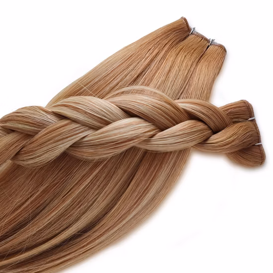 Luxury Hand Tied Wef Cuticle Virgin Hair Russian Double Drawn Hand Tied Weft Hair Extensions