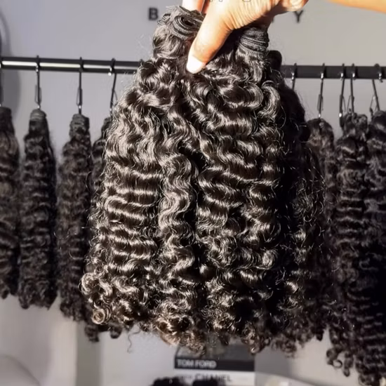 Hair Bundles Kinky Curly Hair Weft Cuticle Aligned Hair