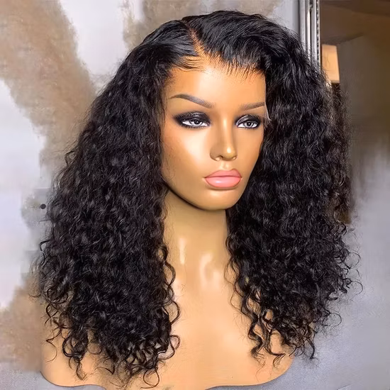Afro Curly Women Wholesale Cheap Curly HD Synthetic Lace Frontal Wigs