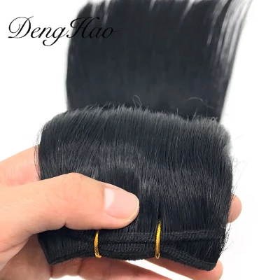 Factory Unprocessed Brazilian Human Hair Machine Weft Hair Extensions