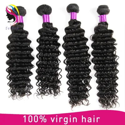 Wholesale Remy Virgin 8A Brazilian Human Hair Deep Wave Hair Bundle