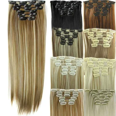 Brazilian Human Remy 16 Clips in Hair Extension